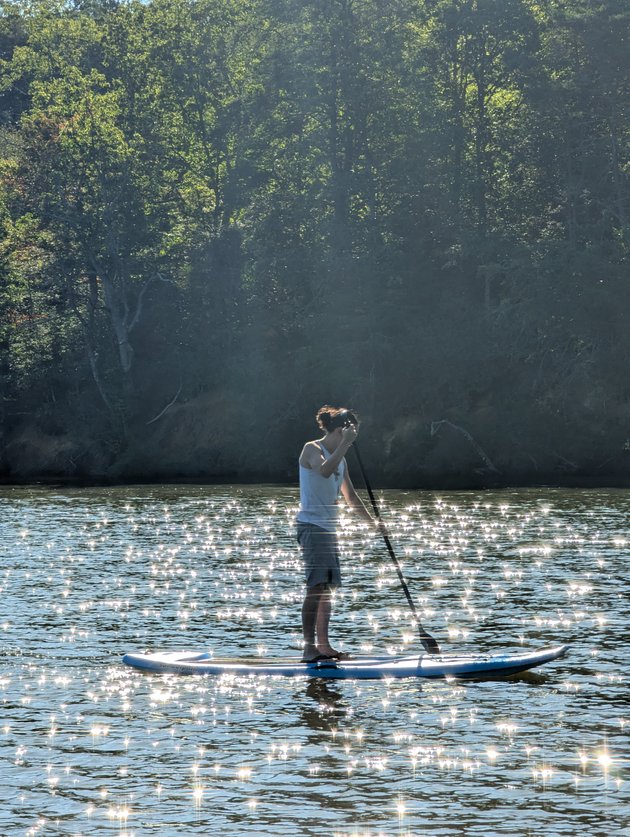 I should've had my hair down to make it look like walking on water